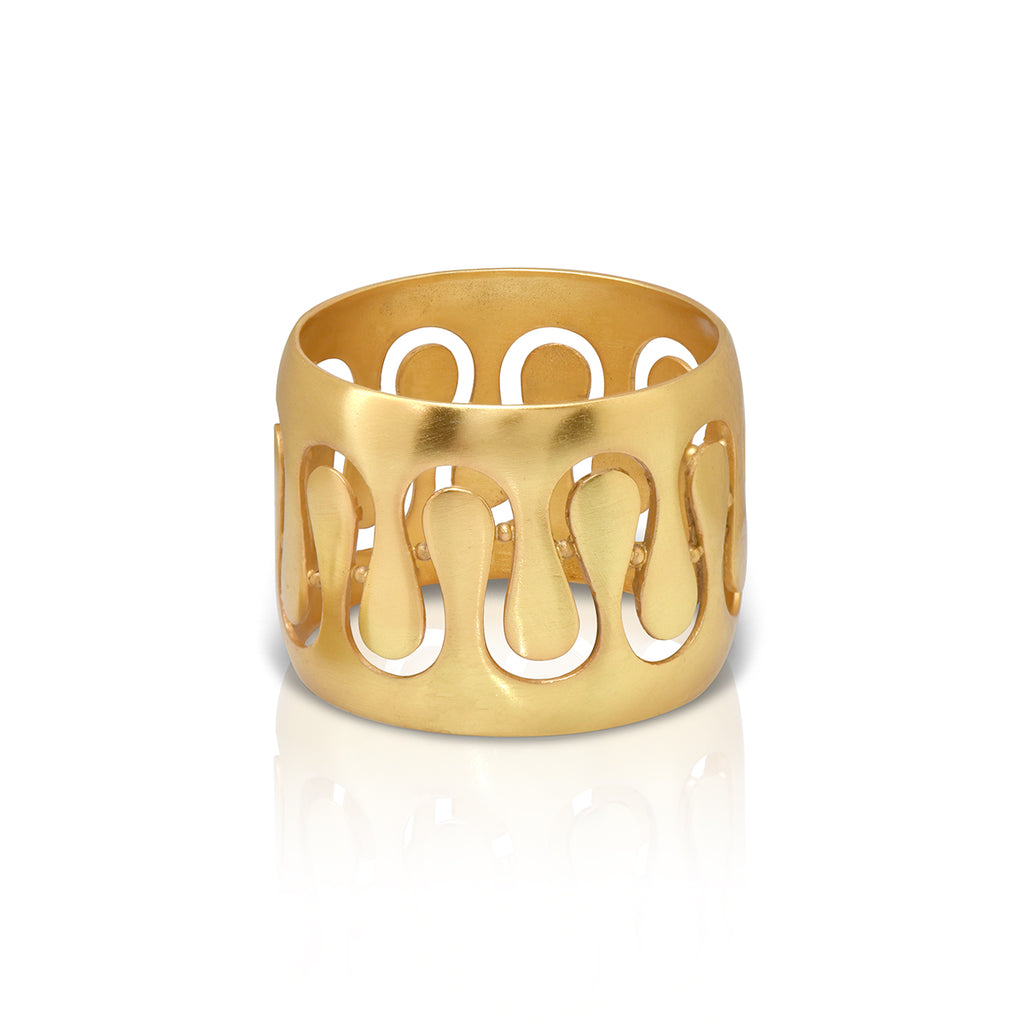 Serenity Gold Plated Napkin Ring, Set of Ilias Lalaounis X THEMIS Z