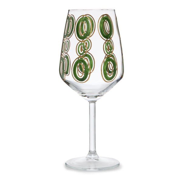 Green Kyklos Wine Glass, Set of 2