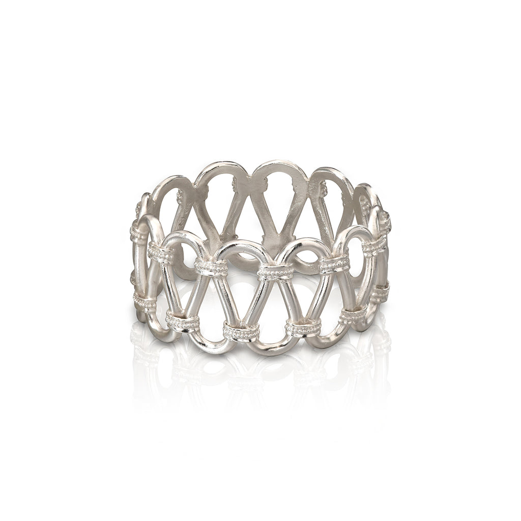 Kyma Silver Plated Napkin Ring, Set of 2 | Ilias Lalaounis X THEMIS Z ...
