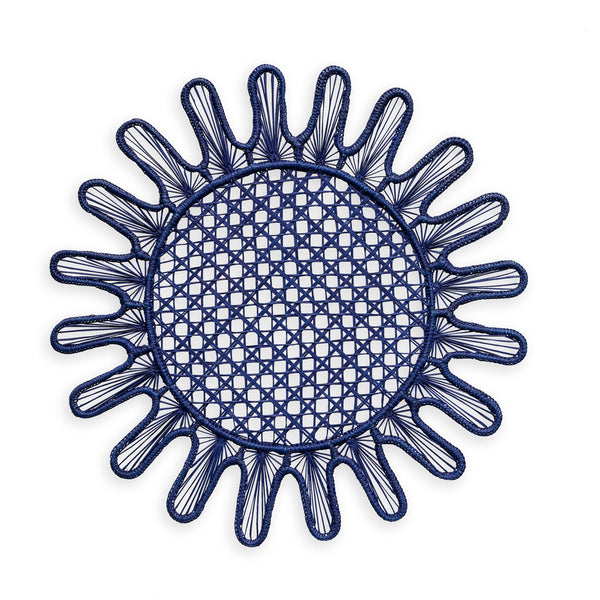 Kyma Blue Iraka Palm Placemat, Set of 2