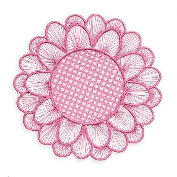 Symi Pink Iraka Palm Placemats, Set of 2