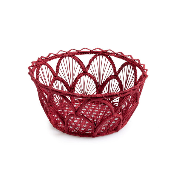 Symi Burgundy Iraka Palm Breadbasket