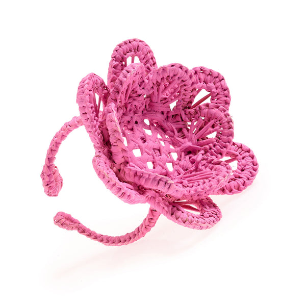 Symi Pink Iraka Palm Napkin Ring, Set of 2