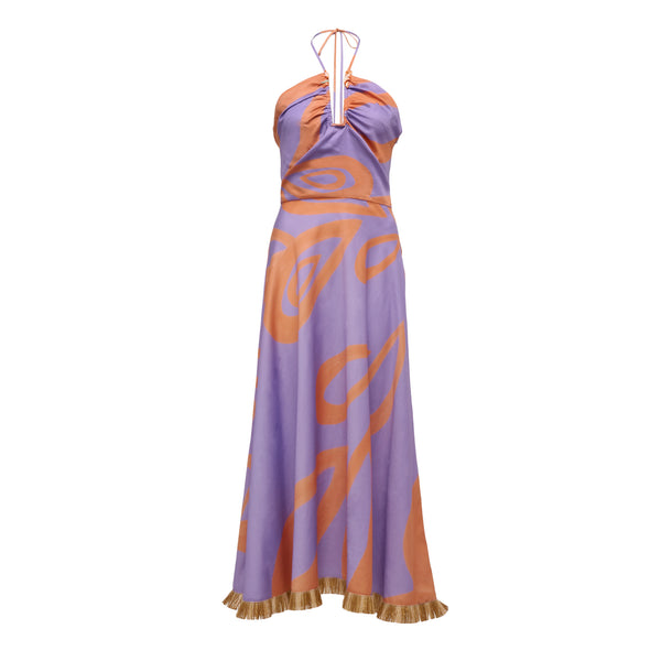 Hesperides Halter Neck Midi Dress