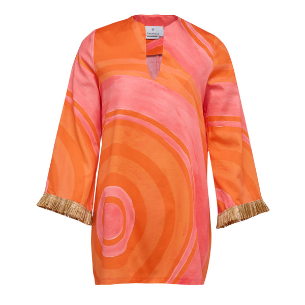 Oia Mini Dress with Raffia