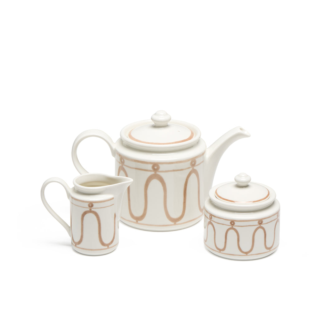 The Serenity Beige Tea Set