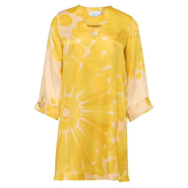 Helia Silk Blend Mini Dress
