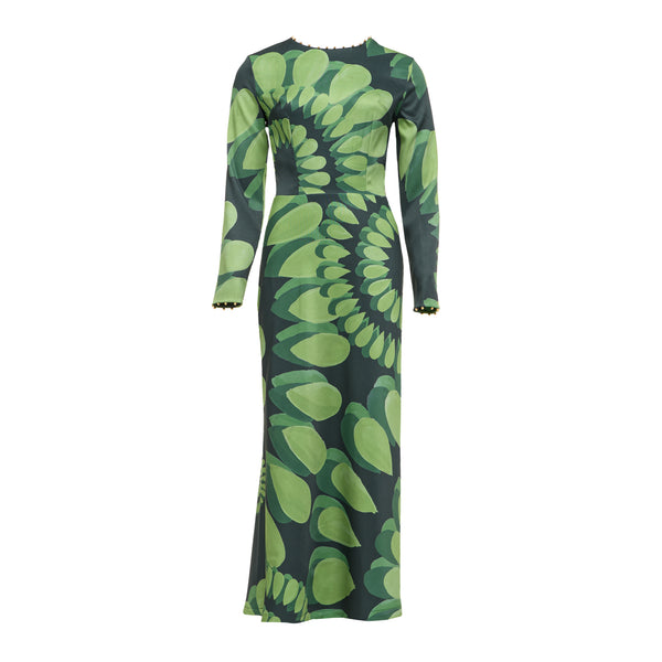 Peony Round Neck Midi Dress