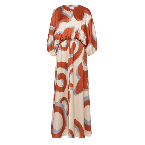 Kyra Iris Maxi Silk Dress