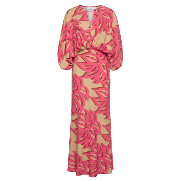 Ismene Maxi Sabra Silk Dress