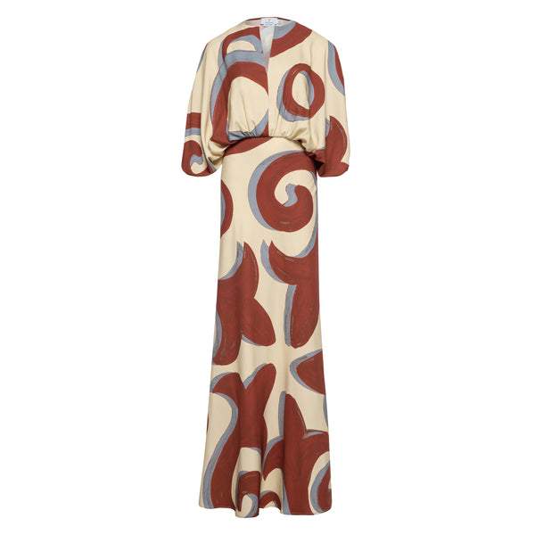 Kyra Maxi Sabra Silk Dress
