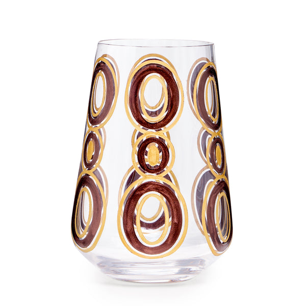 Brown Kyklos Water Glass Set of 2